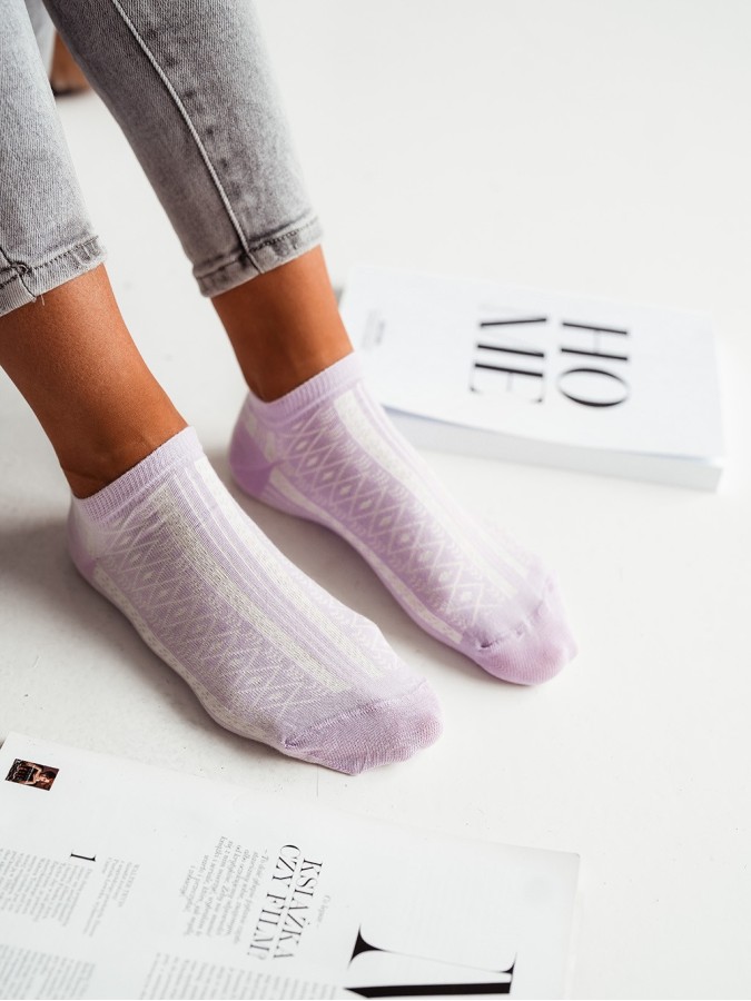 Women's pattern low ankle socks 042.1146