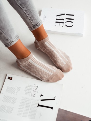 Women's pattern low ankle socks 042.1146