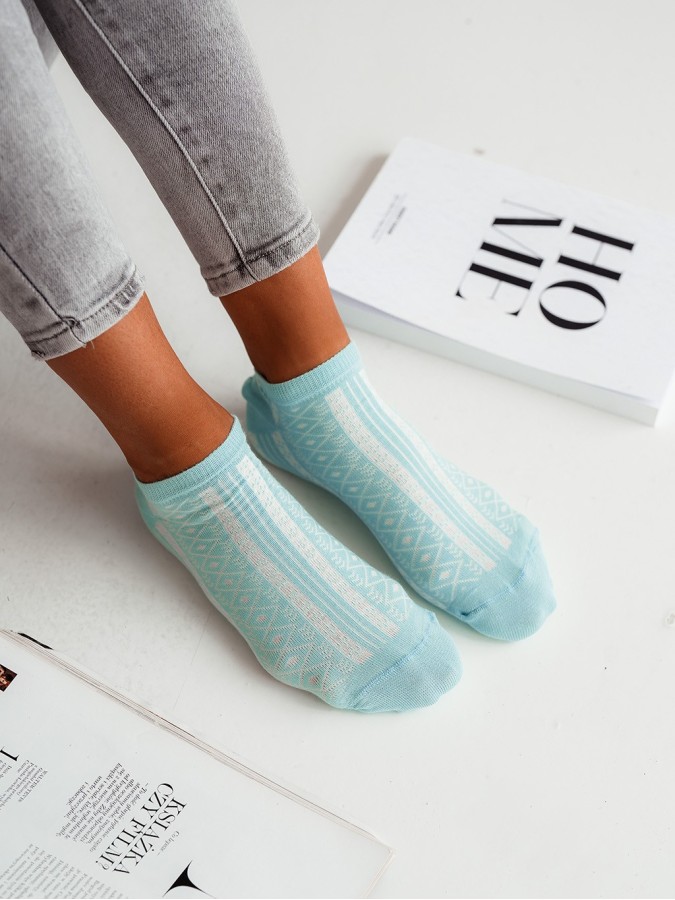 Women's pattern low ankle socks 042.1146