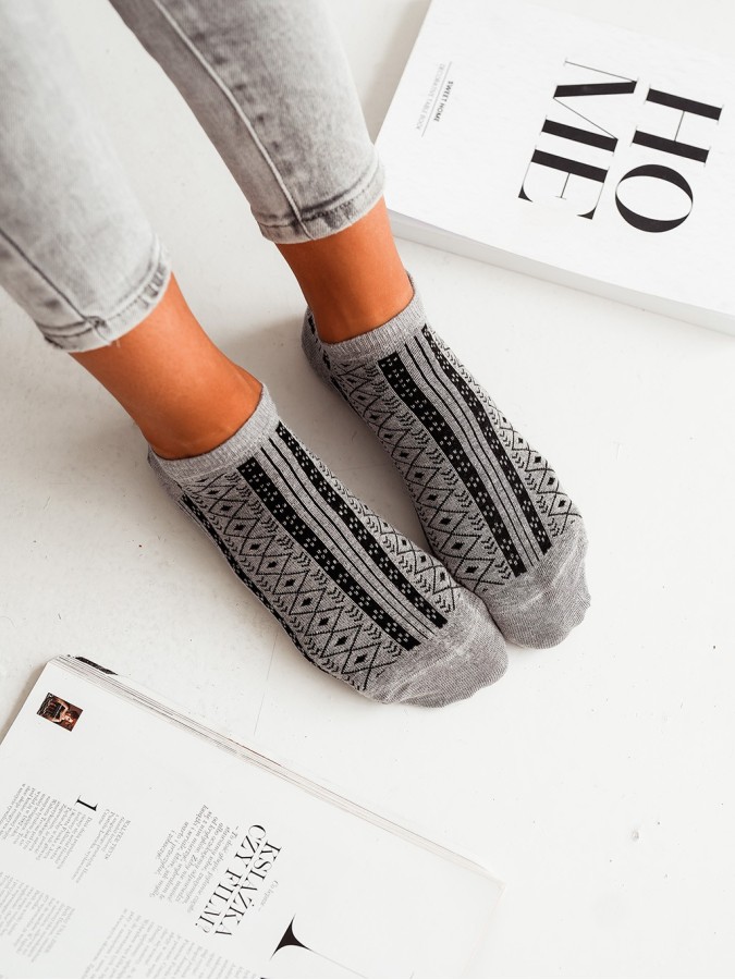 Women's pattern low ankle socks 042.1146