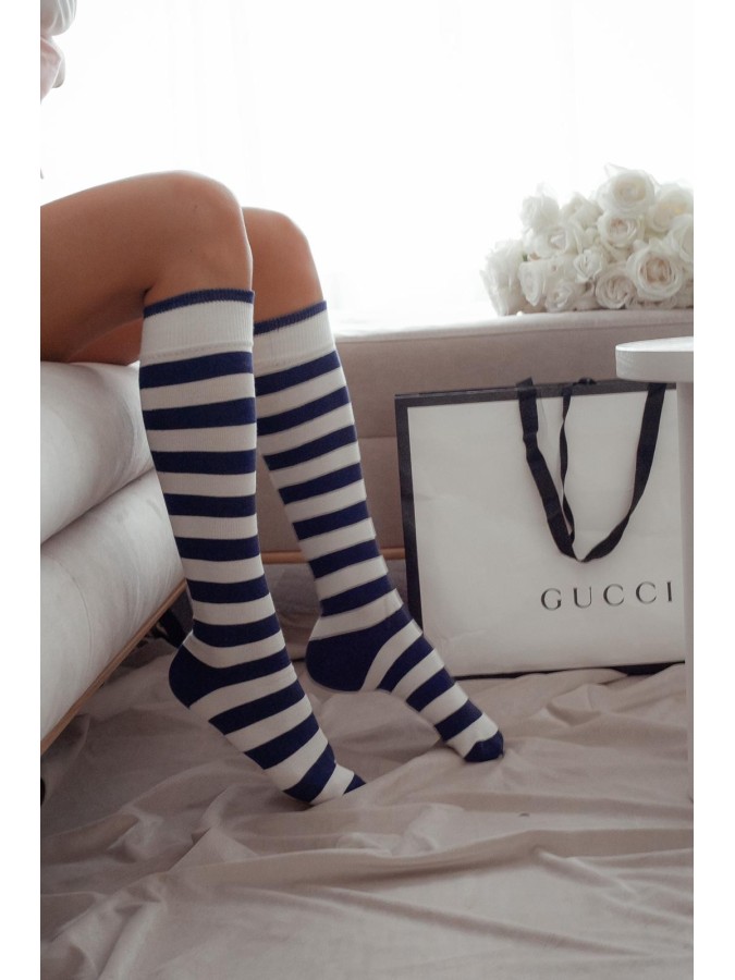 Women's Stripes pattern knee socks 0248.003