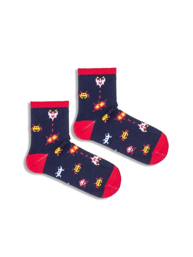Kids' Retro game pattern socks  003.1184
