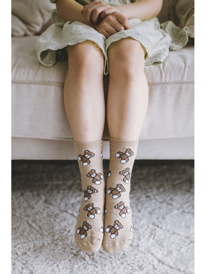 Kids' Teddy Bears pattern socks  005.1184