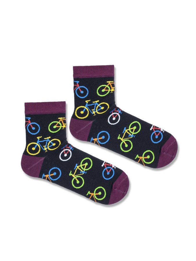 Men's Bicycles pattern short socks 1153.003