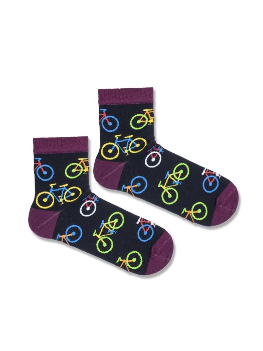 Men's Bicycles pattern short socks 1153.003