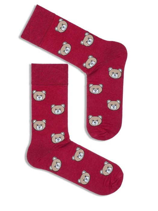 Men's Teddy Bear's head pattern socks 0125.033