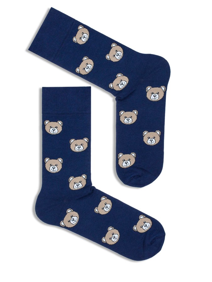 Men's Teddy Bear's head pattern socks 0125.033