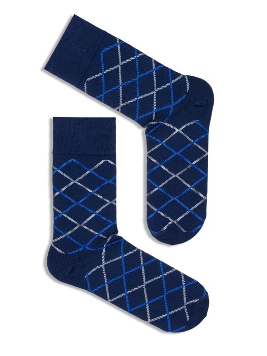 Men's Delicate Plaid pattern socks 0125.027