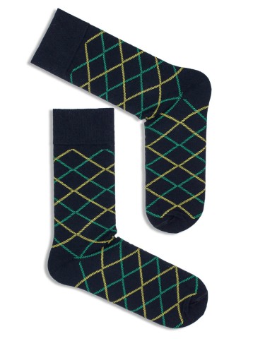 Men's Delicate Plaid pattern socks 0125.027 2
