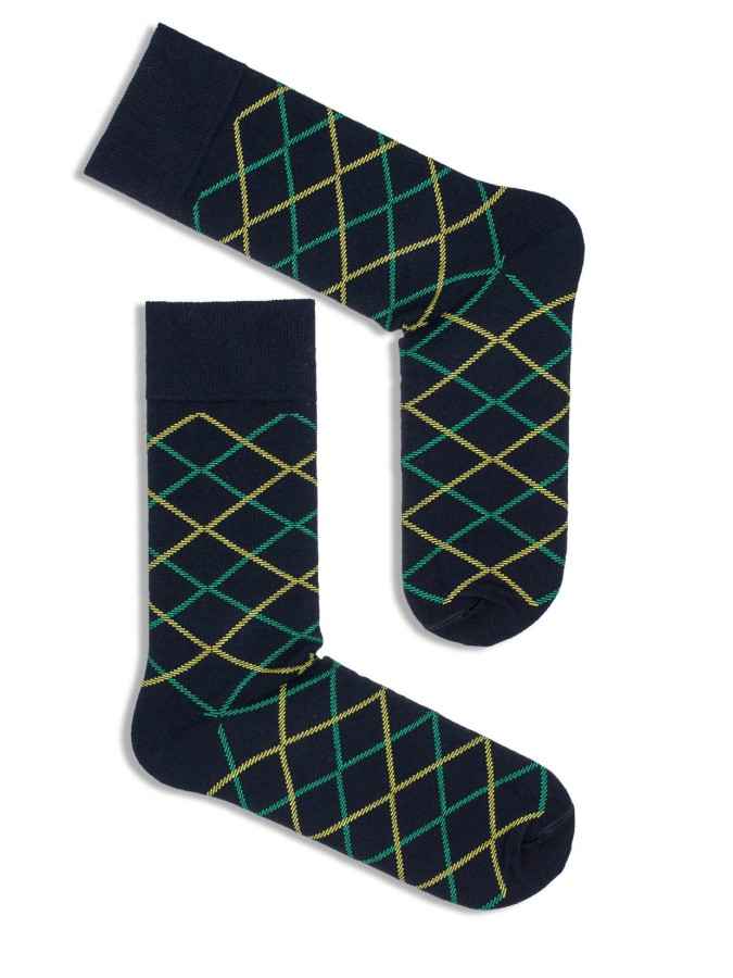 Men's Delicate Plaid pattern socks 0125.027