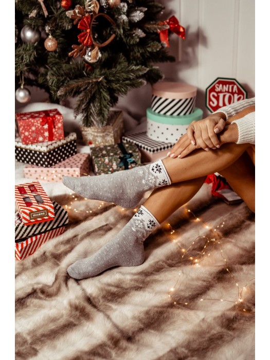 Skarpetki damskie półfrotte UNIQUE Gwiazdki 0071.002