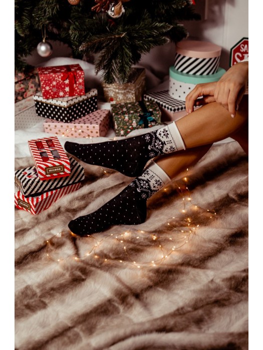 Skarpetki damskie półfrotte UNIQUE Gwiazdki 0071.002