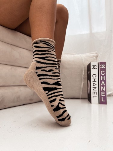 Skarpetki damskie półfrotte UNIQUE Zebra 0071.003