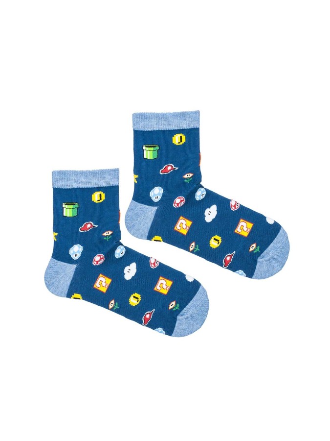 Kids' Mario game style pattern socks   010.1184