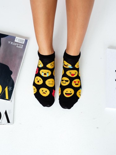 Women's Emoji pattern low ankle socks 047.1146 2