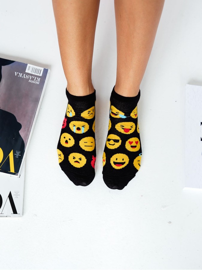 Women's Emoji pattern low ankle socks 047.1146