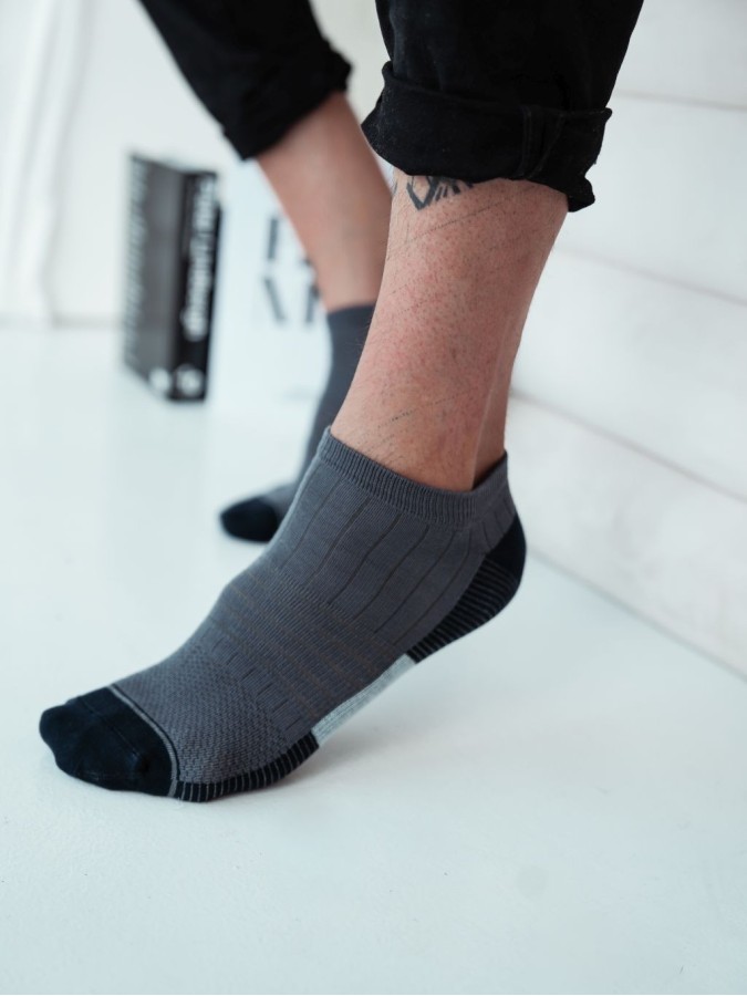 Men's model 010 pattern low ankle socks 010.0170