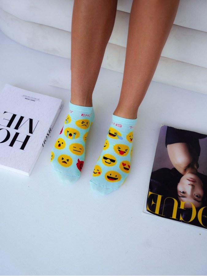 Women's Emoji pattern low ankle socks 047.1146