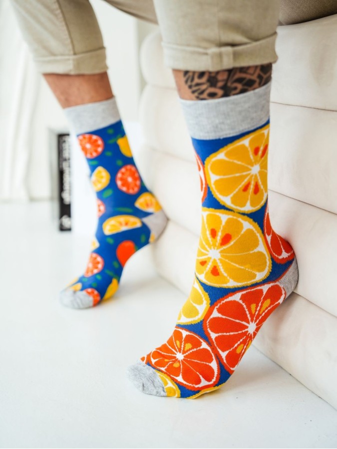 Men's Citrus pattern socks 0125.120