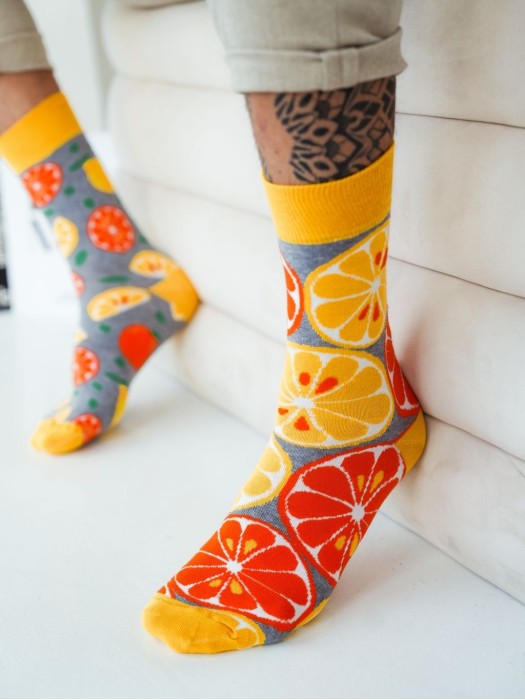 Men's Citrus pattern socks 0125.120