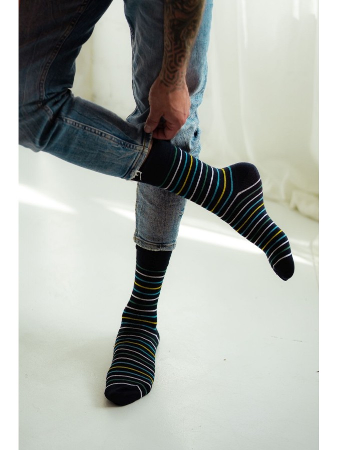 Men's Thin stripes pattern socks 0125.026