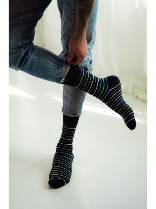 Men's Thin stripes pattern socks 0125.026