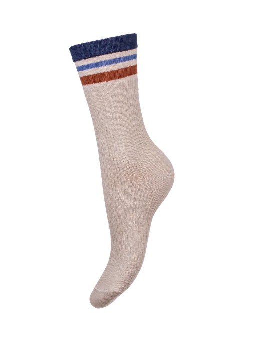 Women's ribbed socks with stripes 1313.001