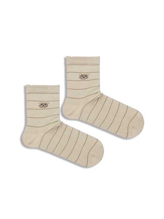Kids' Little Bear with stripes pattern socks  014.1184