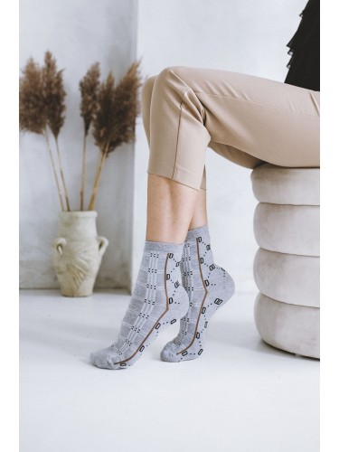 Women's Fashion Plaid pattern socks 0200.041 2