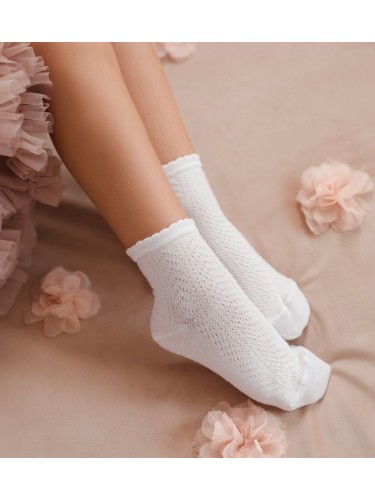 Kids' openwork herringbone socks