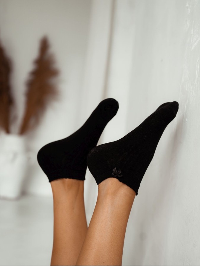 Women's low ankle socks with a little bow 0859
