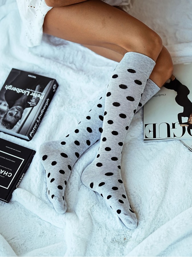 Women's Dots pattern knee socks 0248.010