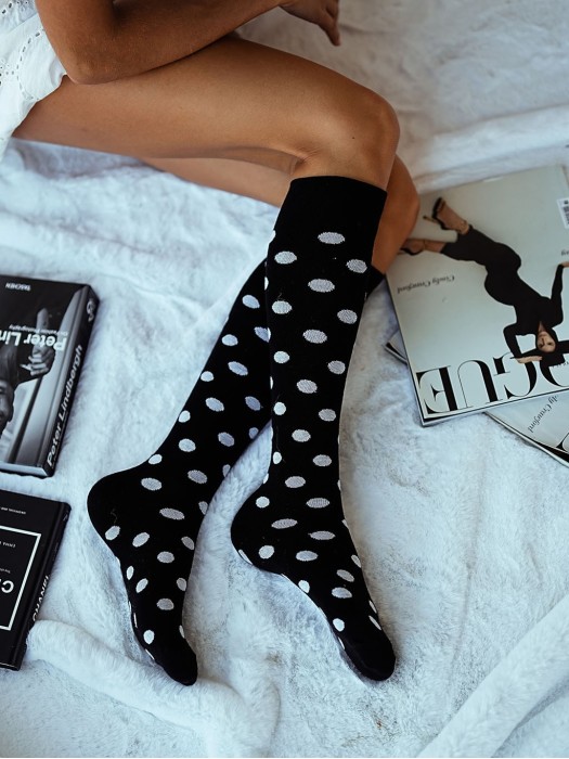 Women's Dots pattern knee socks 0248.010