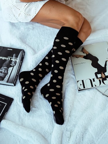 Women's Dots pattern knee socks 0248.010