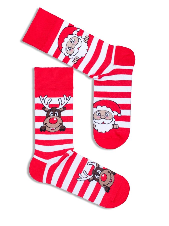 Men's Christmas Reindeer & Santa Claus in...
