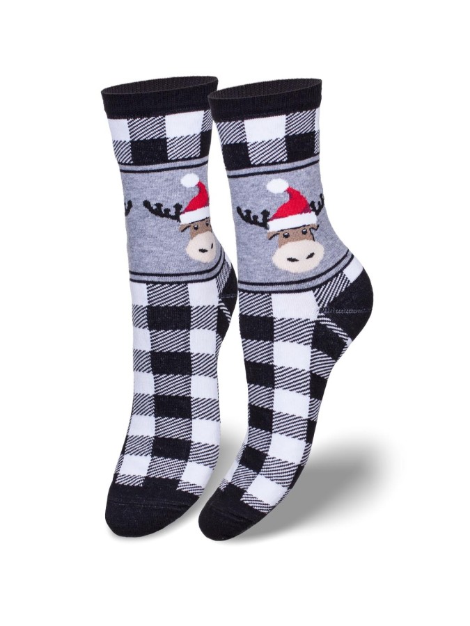 Women's Christmas Plaid & Reindeer pattern...