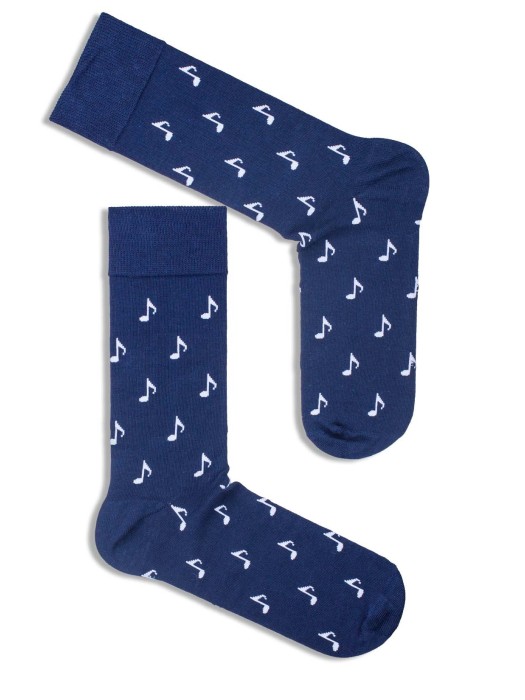 Men's Notes pattern socks 0125.077