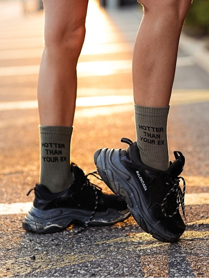Women's HOTTER THAN YOUR EX pattern socks 0200.055