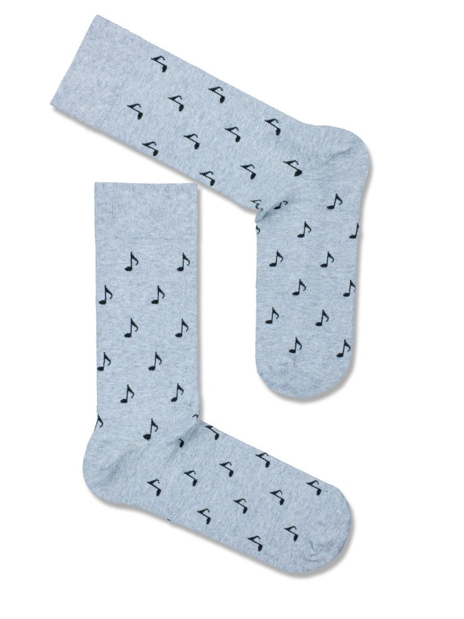 Men's Notes pattern socks 0125.077