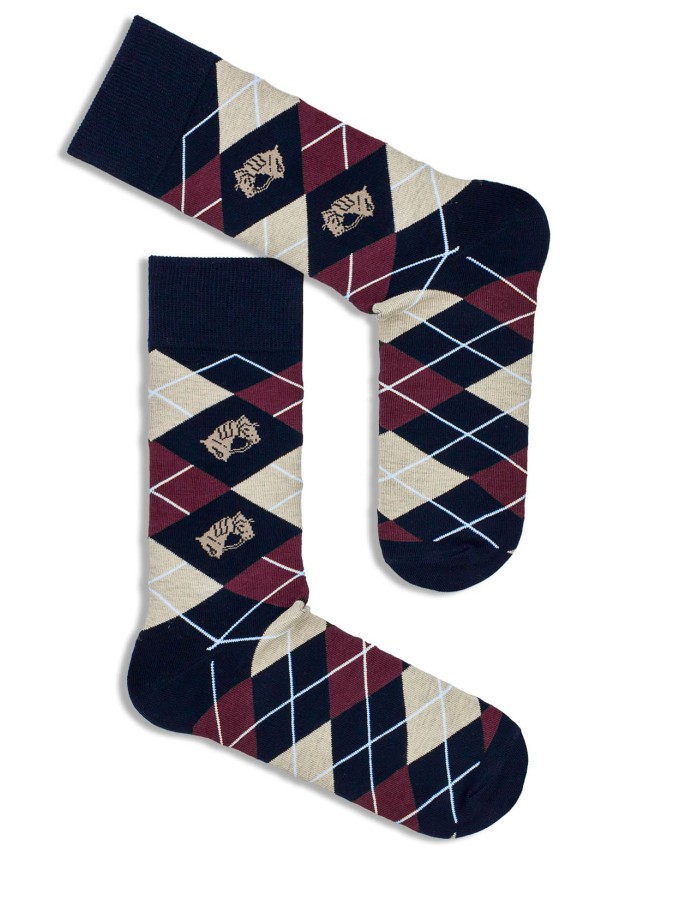 Men's Diamonds & Horses pattern socks 0125.041