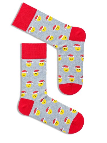 Men's Christmas Emoji pattern socks 1290.007 2