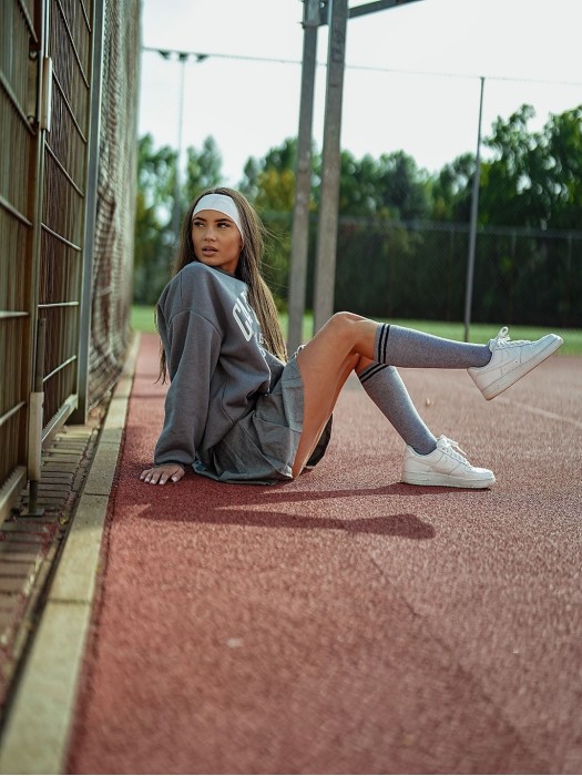 Podkolanówki damskie ze ściągaczem w paski 0248.004