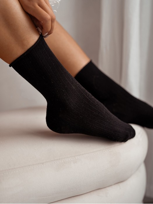 Women's Half-terry UNIQUE ribbed classic socks