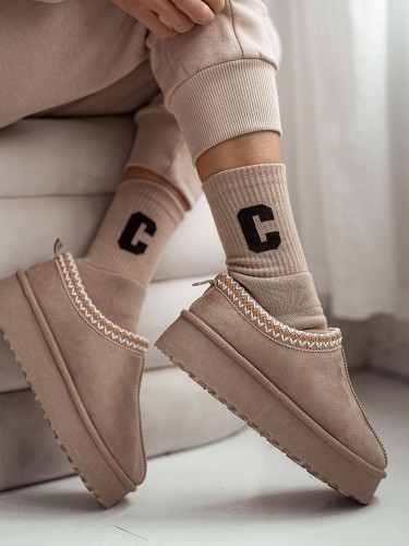 Women's Terry Non-Pressure Thick Socks (Letter C)