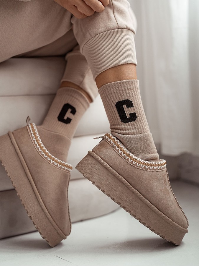 Women's Terry Non-Pressure Thick Socks (Letter C)