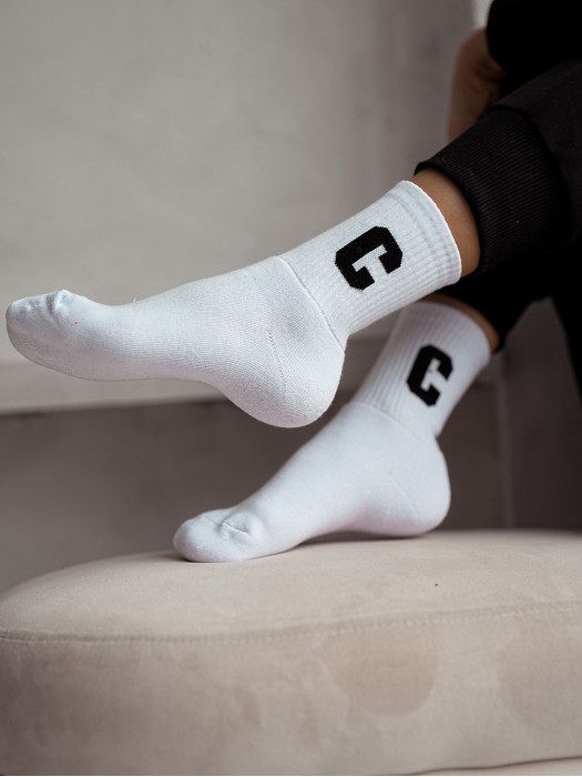 Women's Terry Non-Pressure Thick Socks (Letter C)
