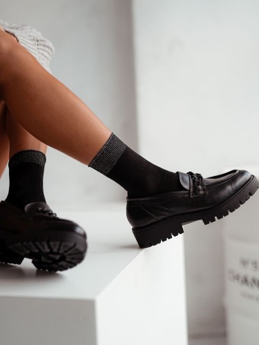 Women's cotton socks with lurex welt 0200.060