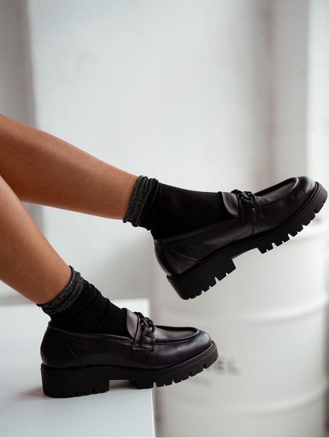 Women's cotton socks with lurex welt 0200.060