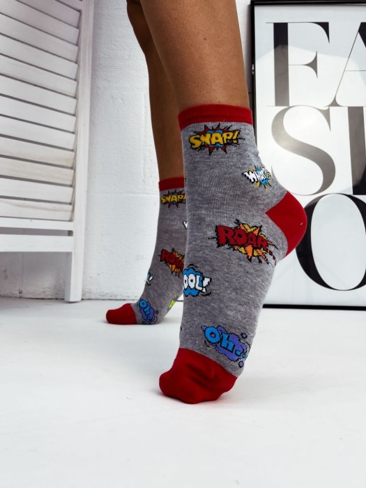 Women's Comic pattern socks 0200.062