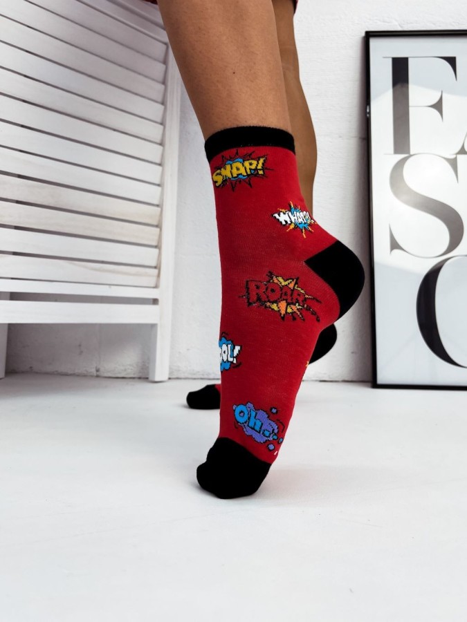 Women's Comic pattern socks 0200.062